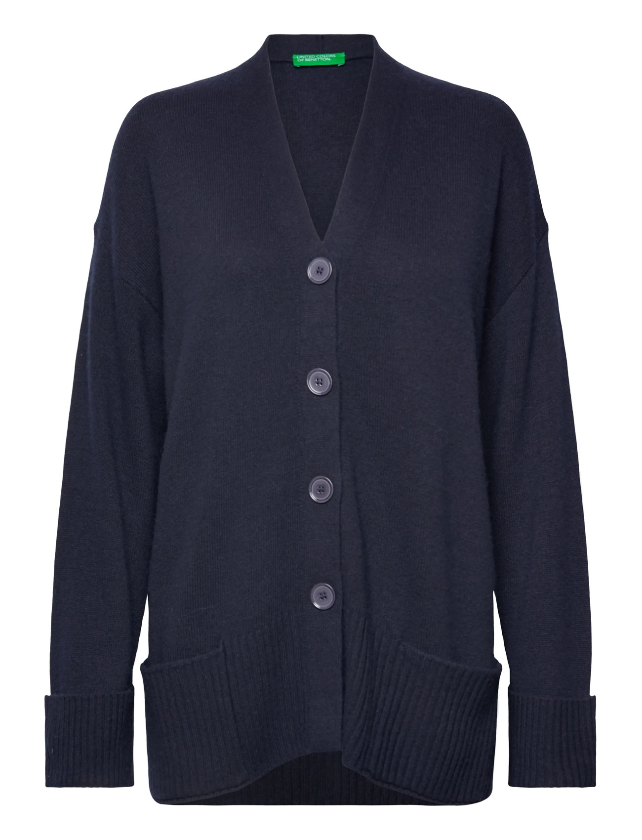 United Colors of Benetton L/S Cardigan, S, Navy, Strik > Cardigans, Dame