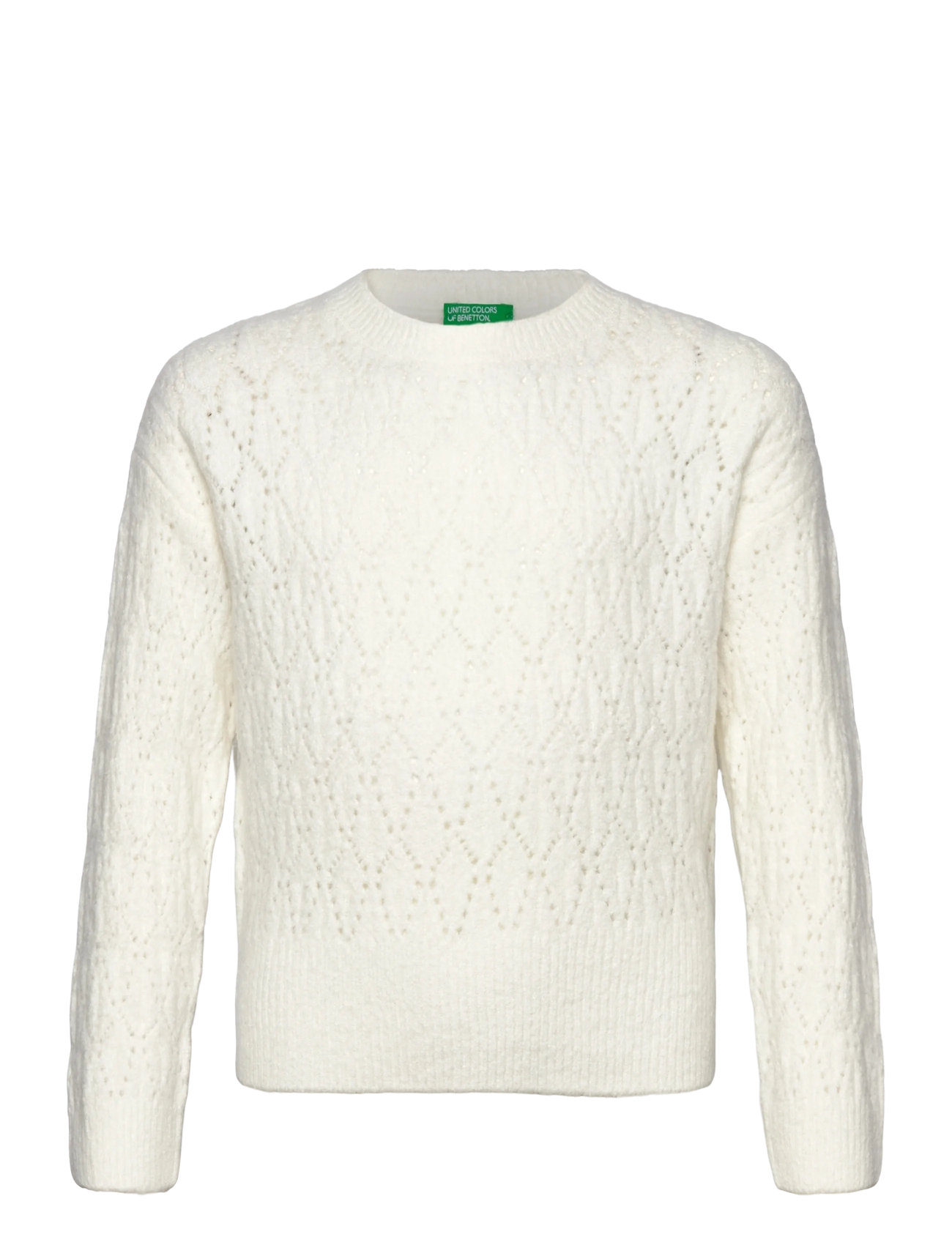 United Colors of Benetton Sweater L/S, 122, White, Strik > Pullovere, Børn