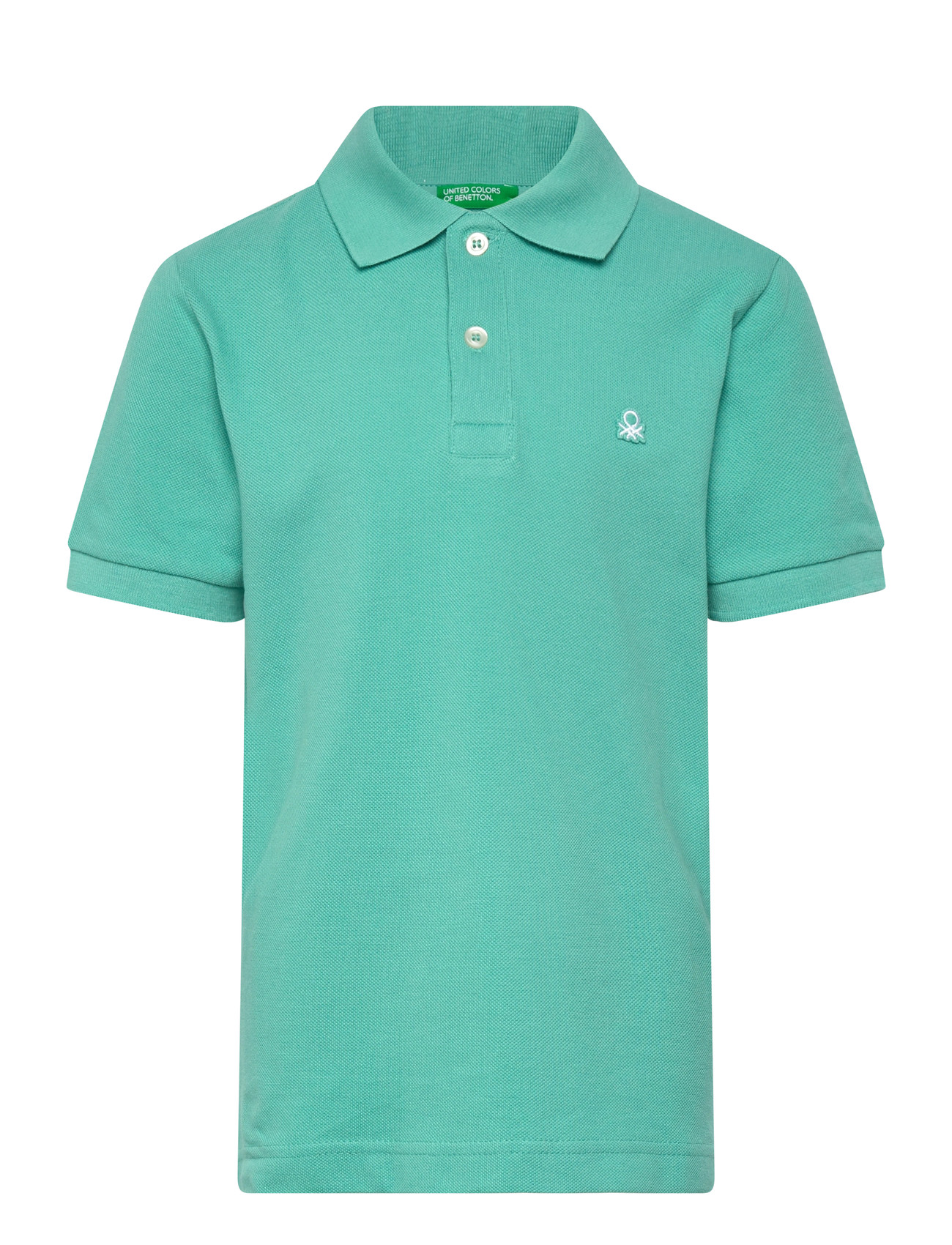 United Colors of Benetton H/S Polo Shirt, 160, Green, Poloshirts > Poloshirts Med Korte Ærmer, Børn