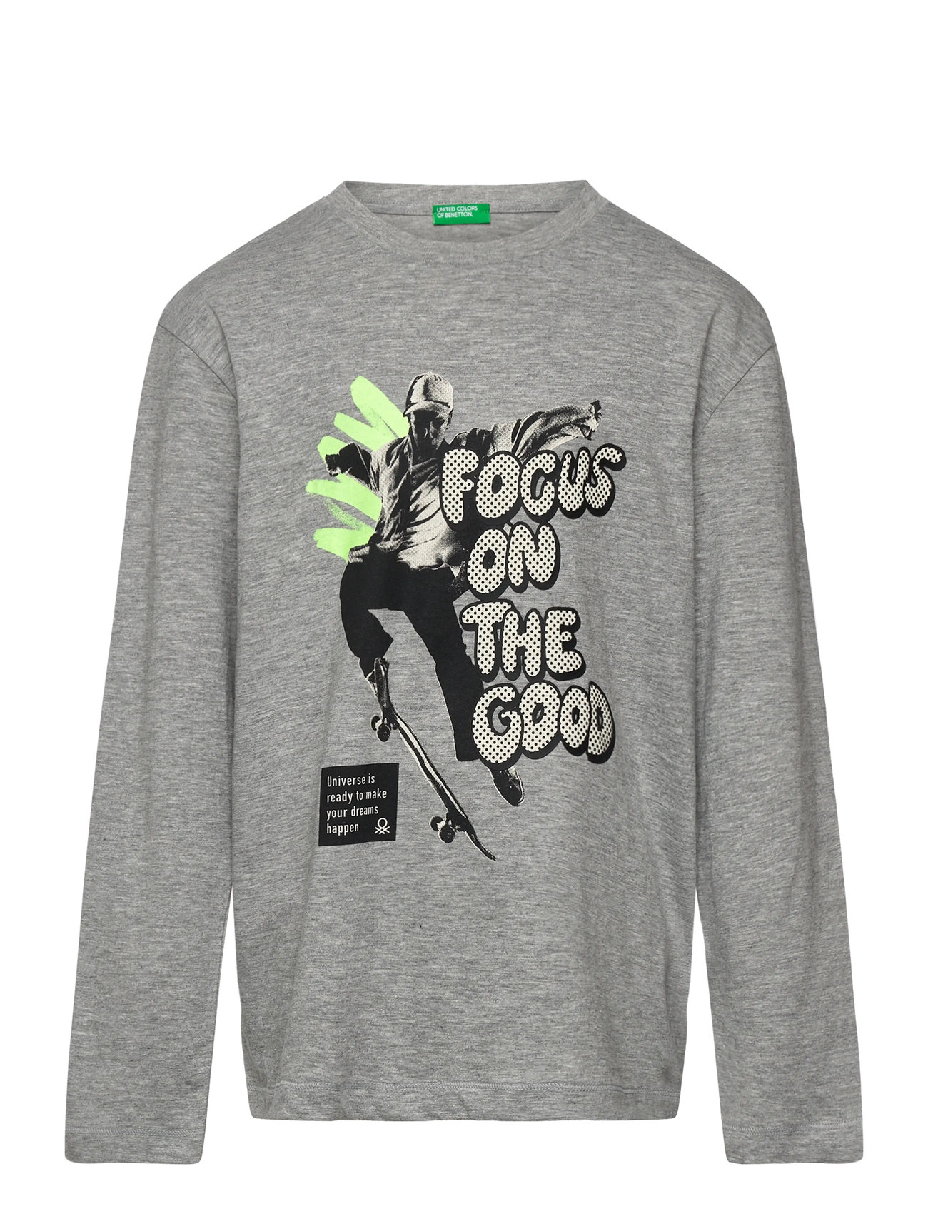 UNITED COLORS OF BENETTON T-Shirt L/S Grau - 150 - Kinder
