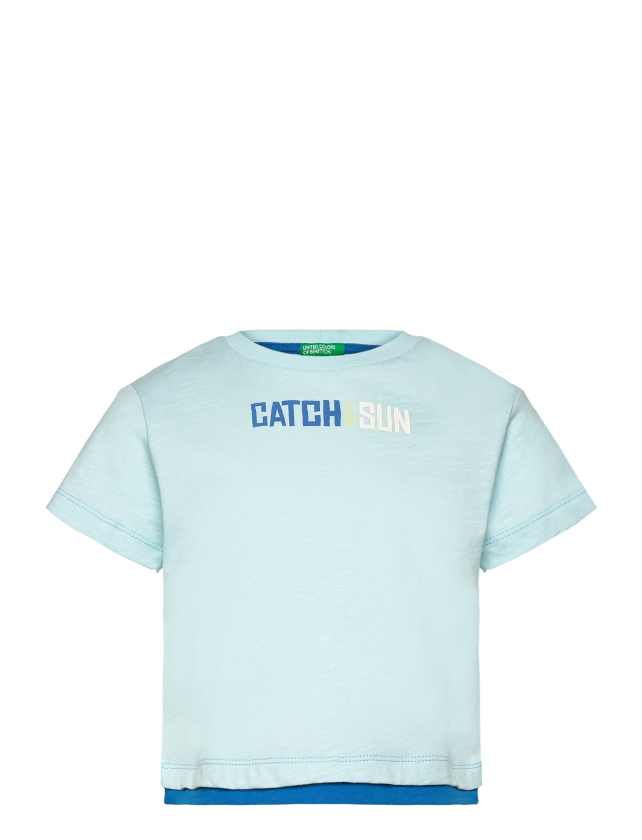 UNITED COLORS OF BENETTON T-Shirt Blau - 104 - Kinder