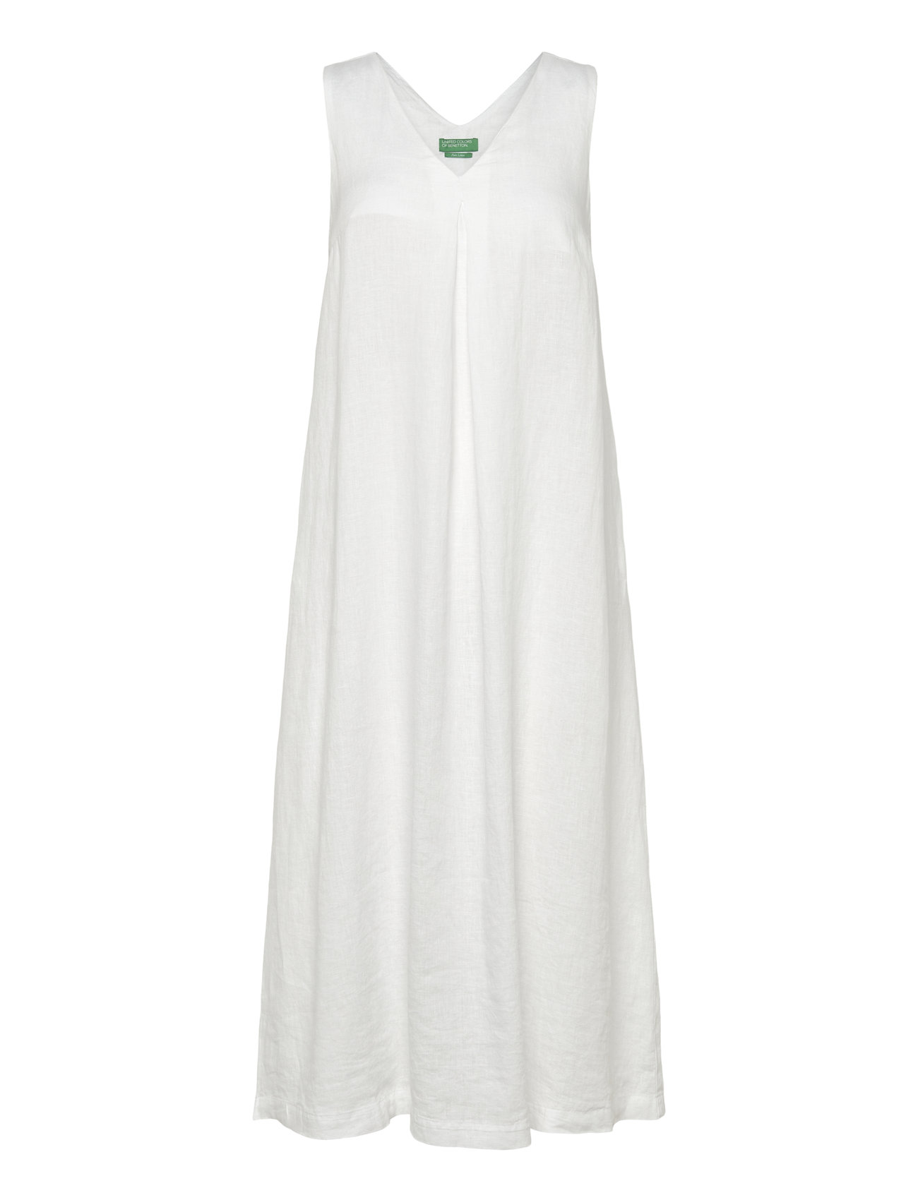 Dress Knelang Kjole White United Colors Of Benetton