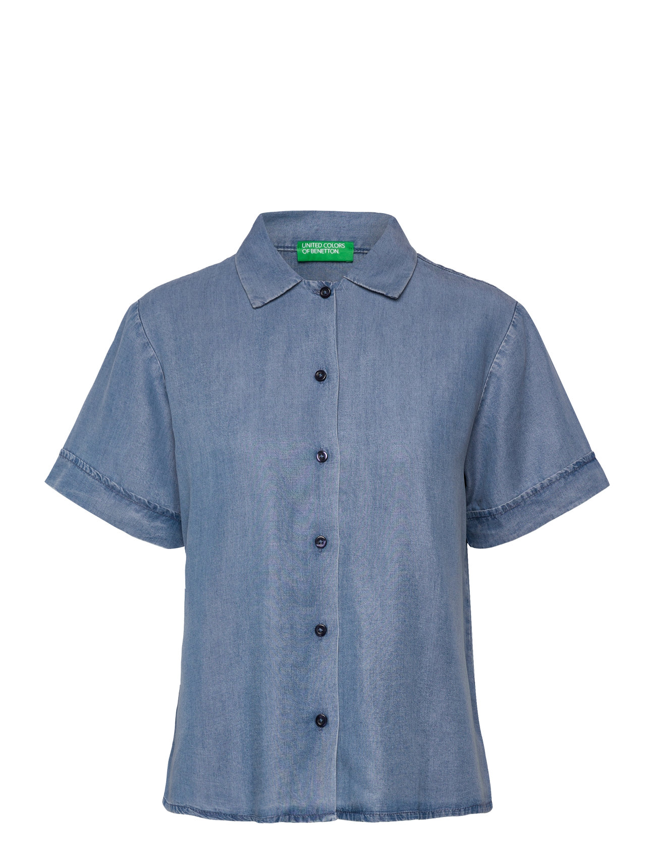 United Colors of Benetton Shirt, XL, Blue, Skjorter > Kortærmede, Dame