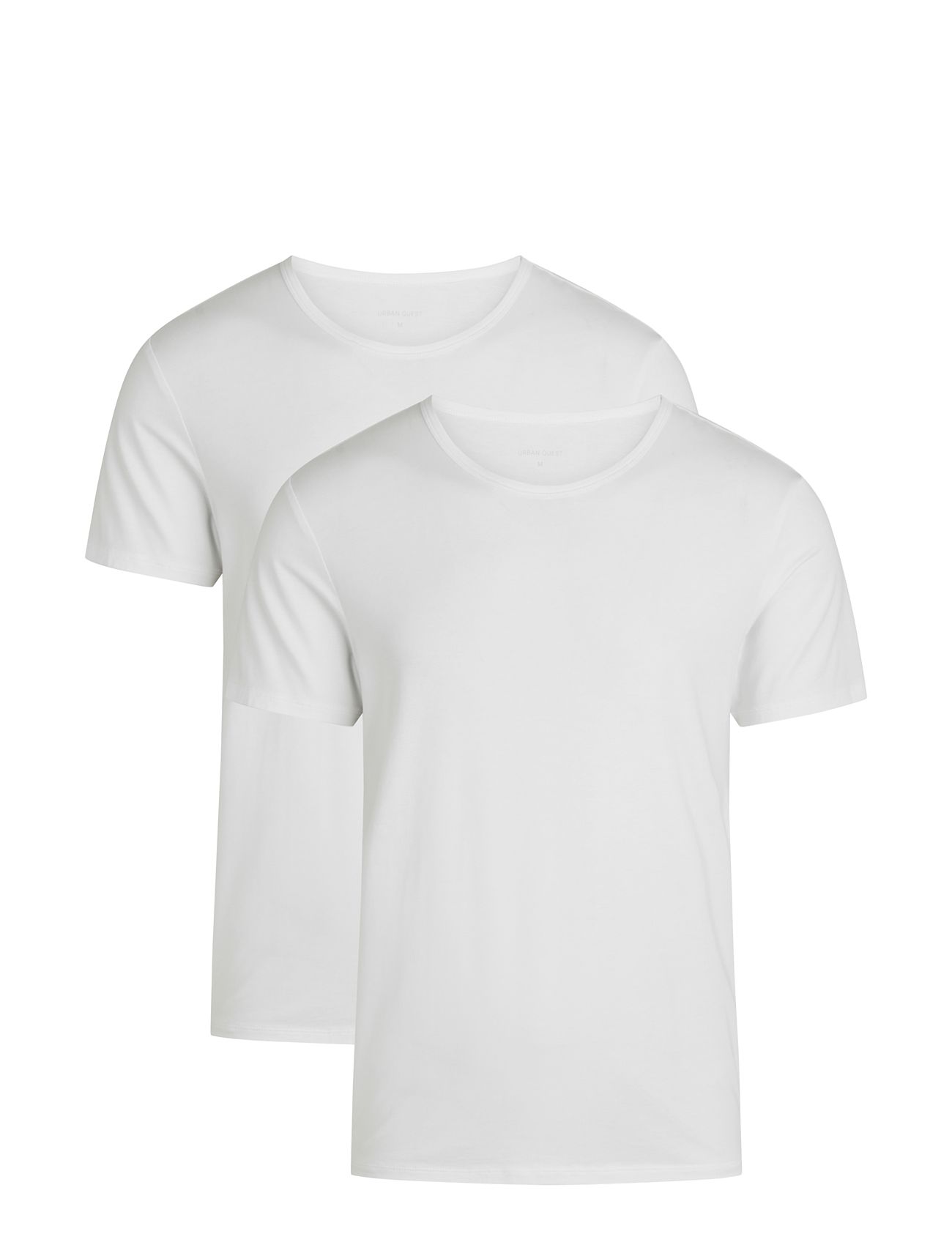 2-Pack Men Bamboo S/S Undershirt Underwear Night & Loungewear Pyjama Tops White URBAN QUEST