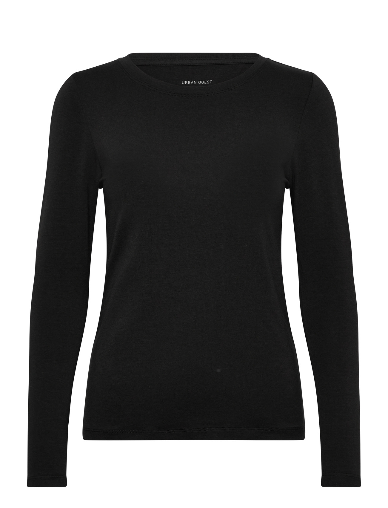 URBAN QUEST Damen Bamboo L/S T-Shirt Slim Fit Schwarz - XS - Damen