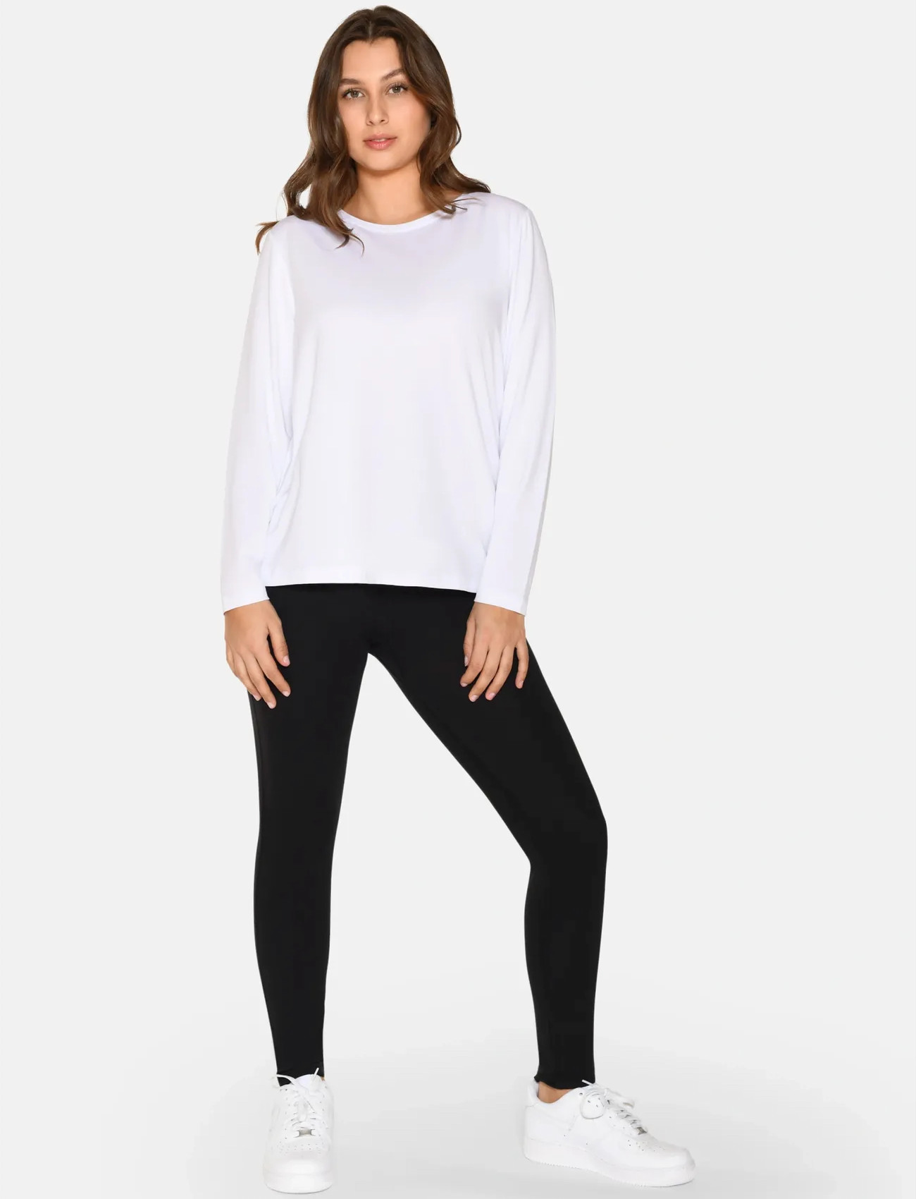 URBAN QUEST Women Bamboo L/S T-Shirt Loose Fit, XL, White, T-Shirts & Toppe > Langærmede, Dame