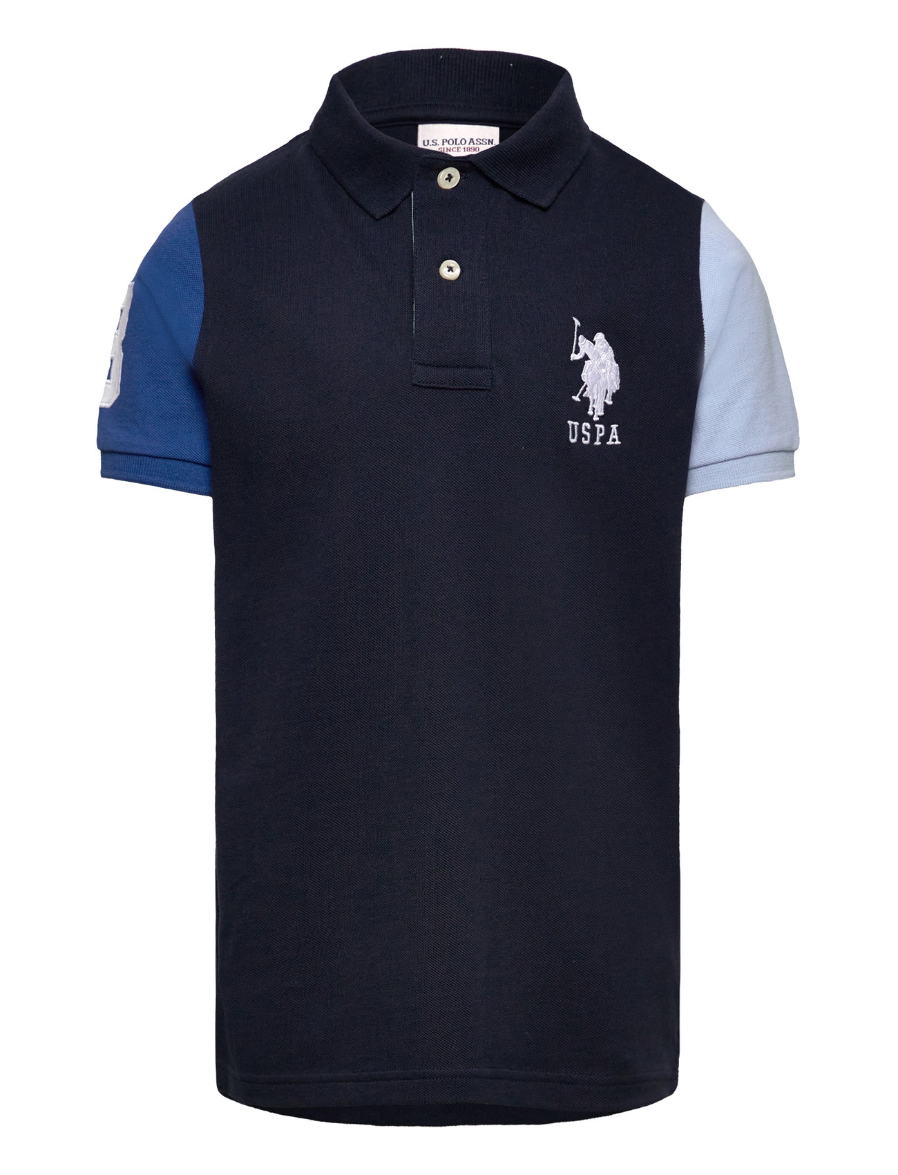 U.S. Polo Assn. Player 3 Colour Block Pique Polo Blå