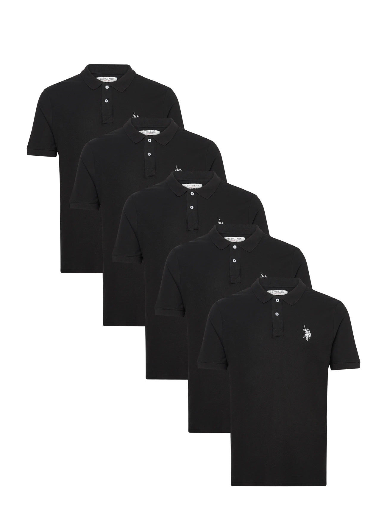 U.S. POLO ASSN. Billy Reg Pi 5 Pk Uspa M Polo Schwarz - L - Herren