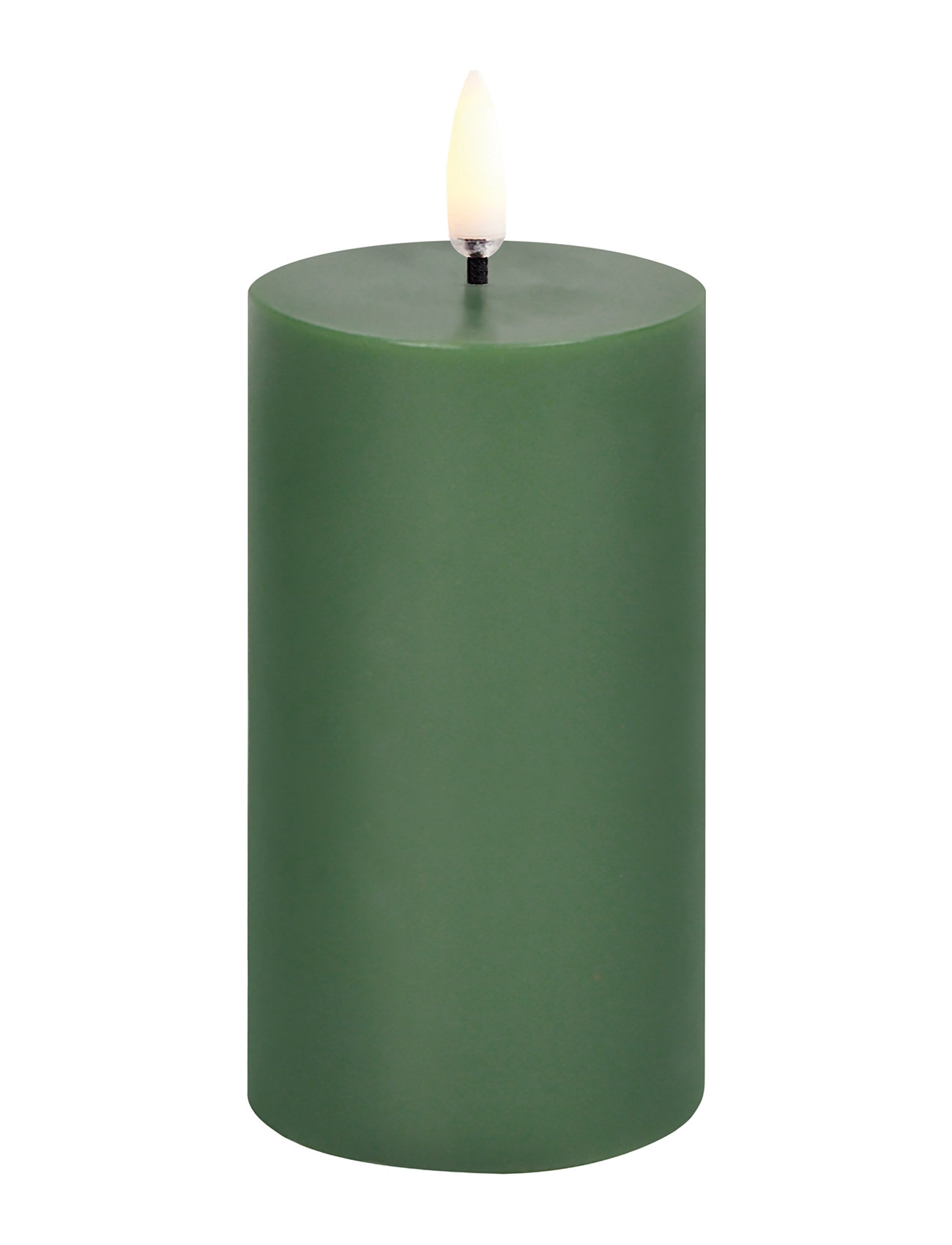 UYUNI Lighting Led Pillar Candle, Olive Green. Smooth, 5,8X10,1 Cm Grön