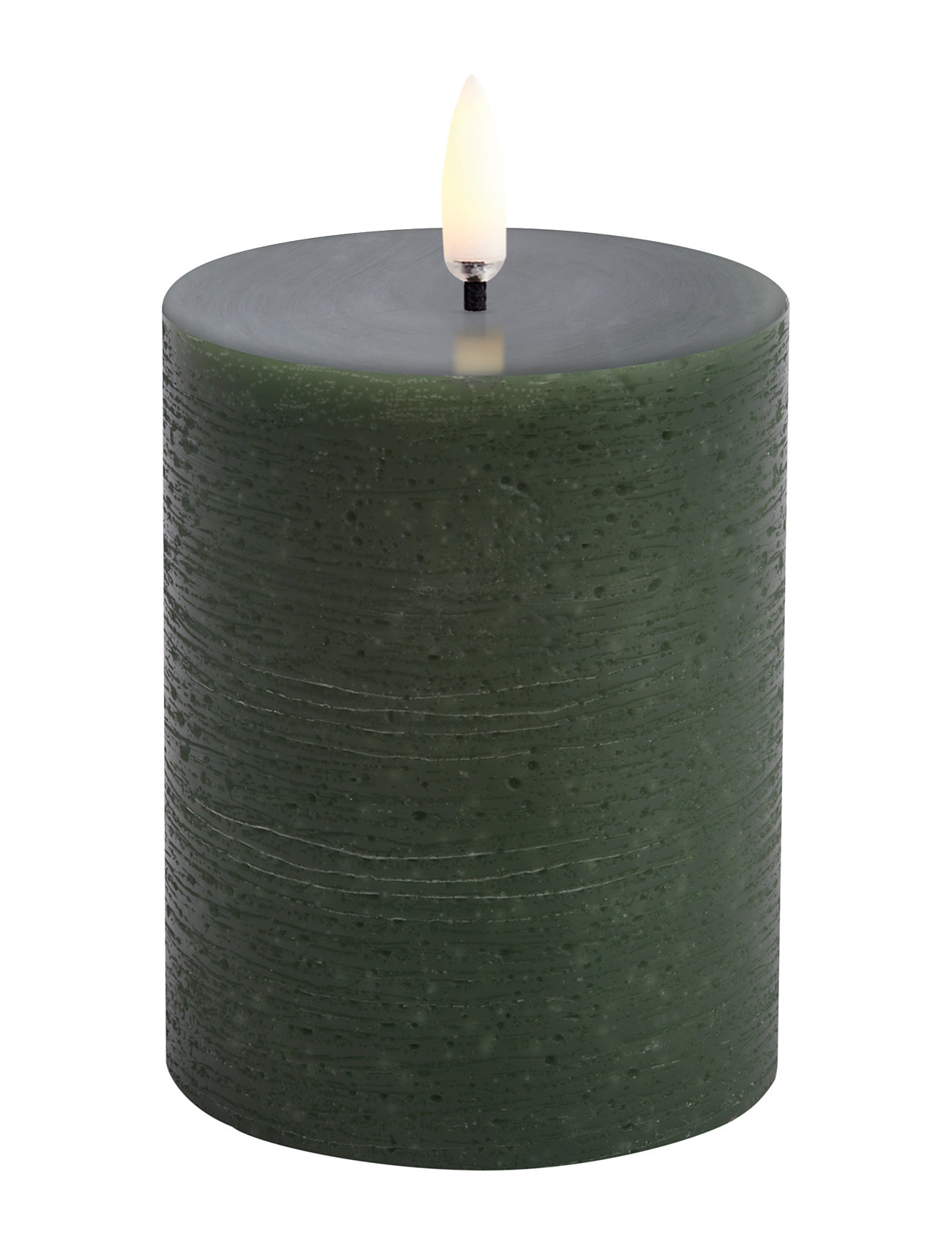 UYUNI Lighting Led Pillar Candle, Olive Green, Rustic, 7,8X10,1 Cm Grön