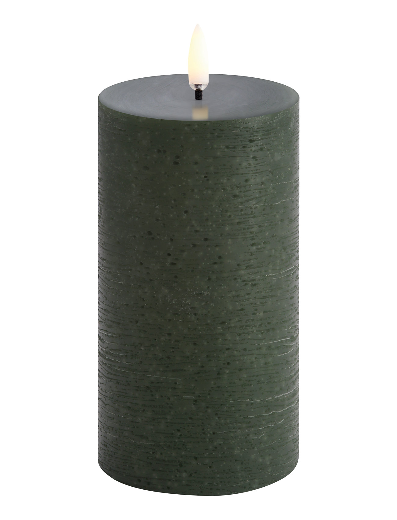 UYUNI Lighting Led Pillar Candle, Olive Green, Rustic, 7,8X15,2 Cm Grön