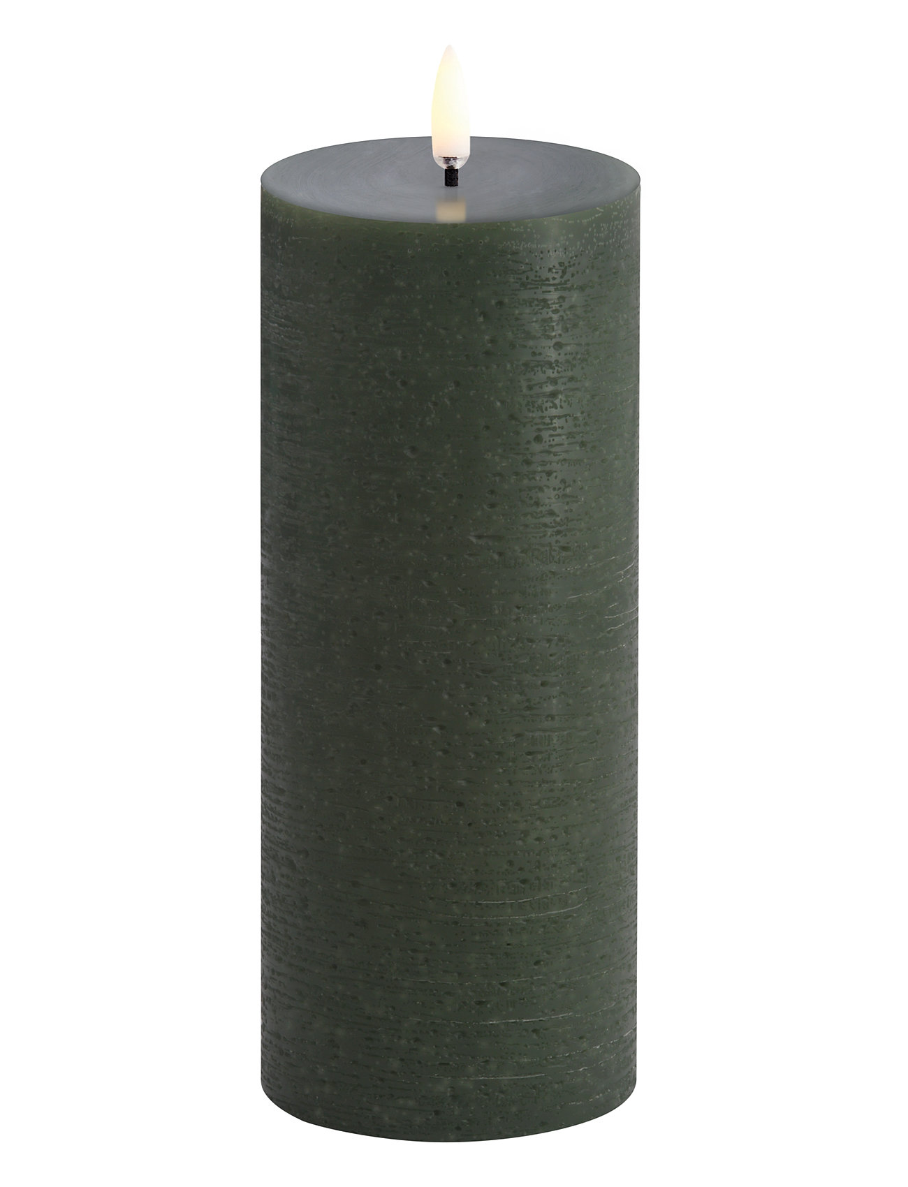 UYUNI Lighting Led Pillar Candle, Olive Green, Rustic, 7,8X20,3 Cm Grön