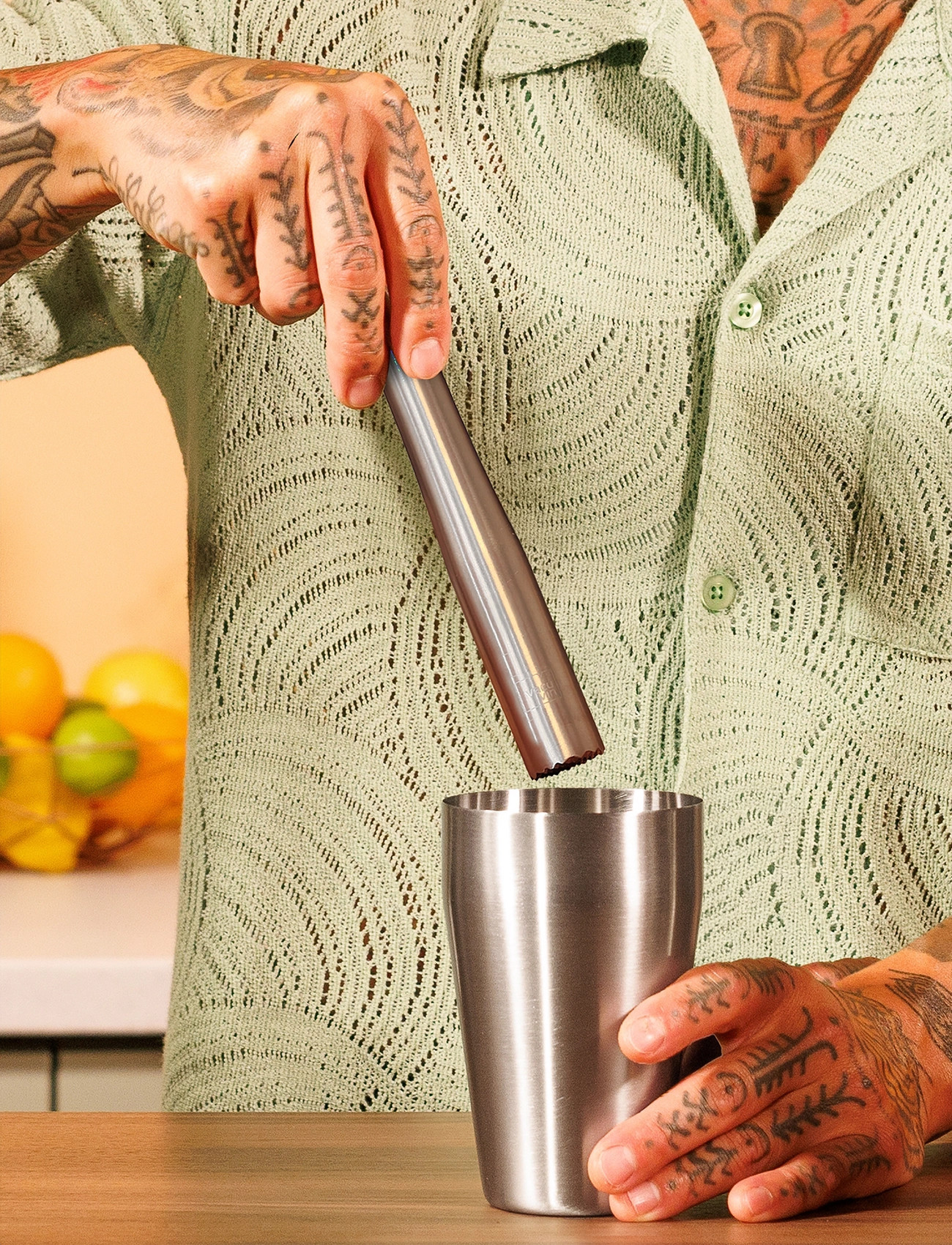 Vacuvin Cocktail Muddler Stainless Vacu Vin , One Size, Silver, Tilbehør Til Drinks Og Barer > Shakere Og Cocktailredskaber, Unisex
