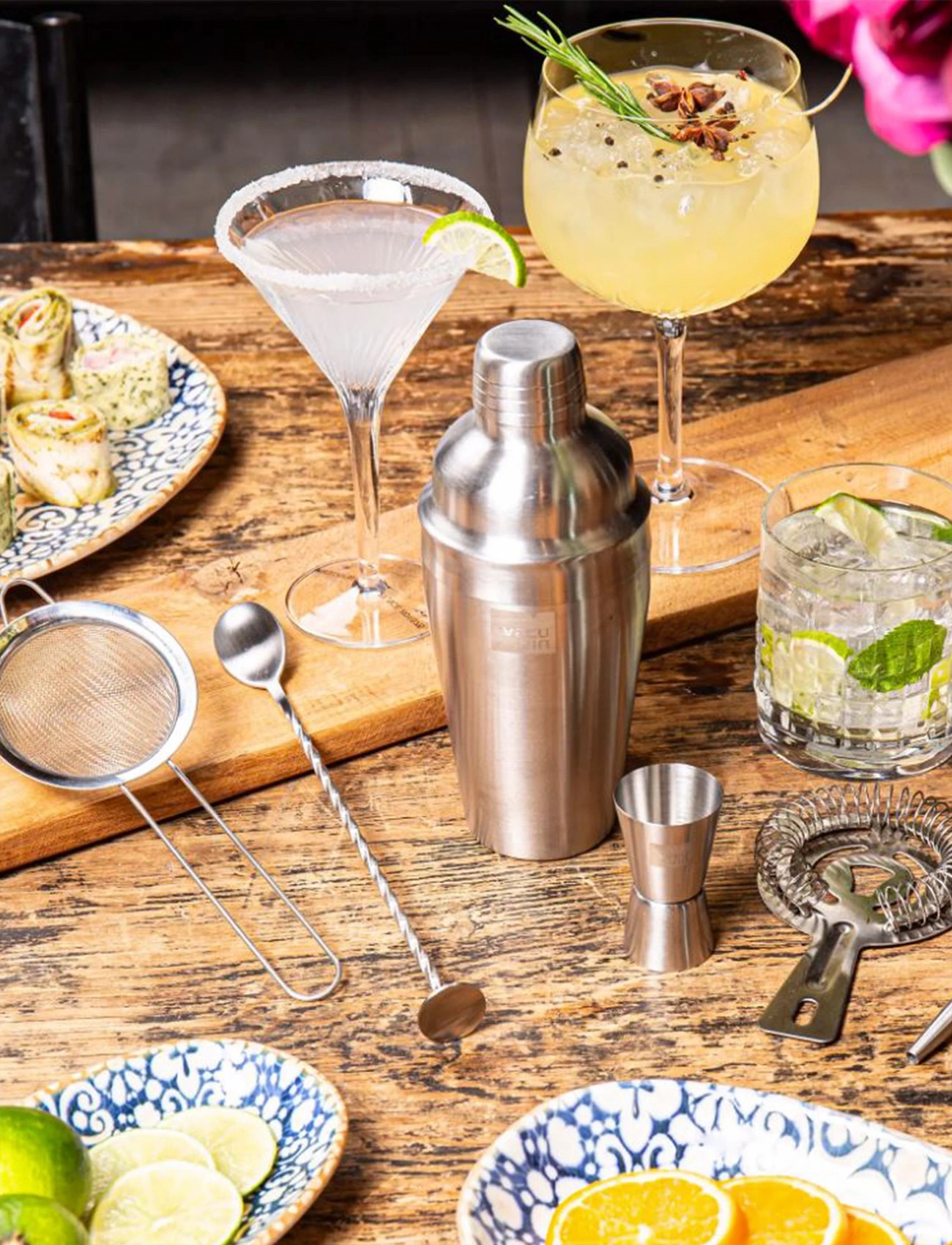 Vacuvin Cocktail Set Lovers Bar In A Box Set/7 Vacu Vin , One Size, Silver, Tilbehør Til Drinks Og Barer > Shakere Og Cocktailredskaber, Unisex