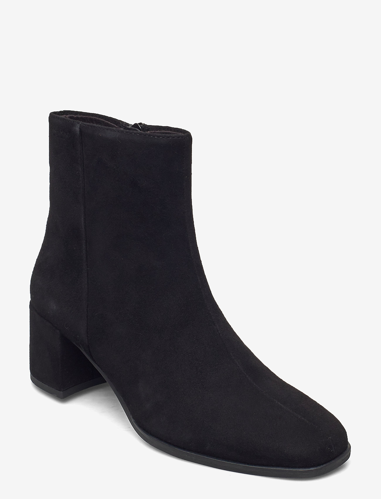vagabond stina lace up mid heeled ankle boot in black