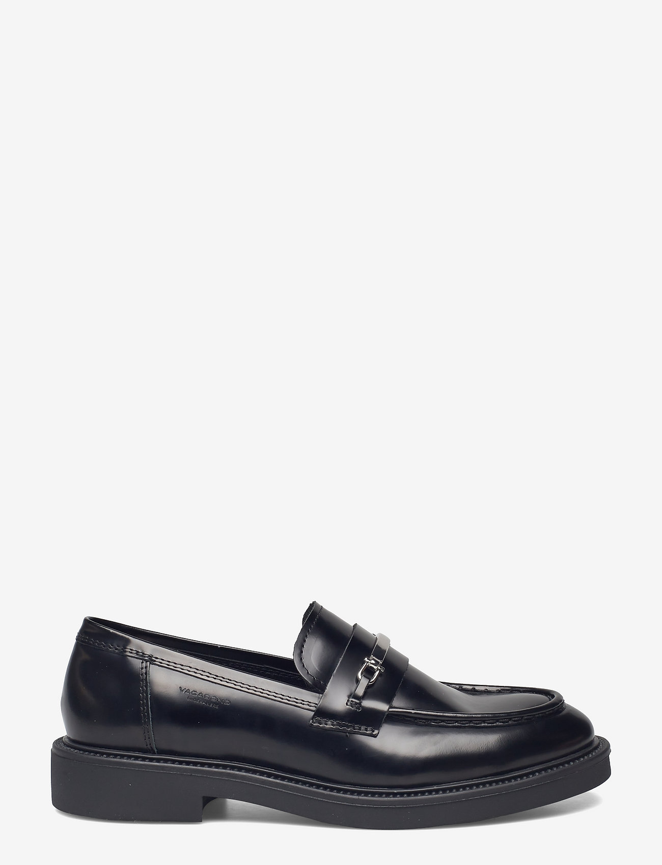 vagabond alex flat loafer in black