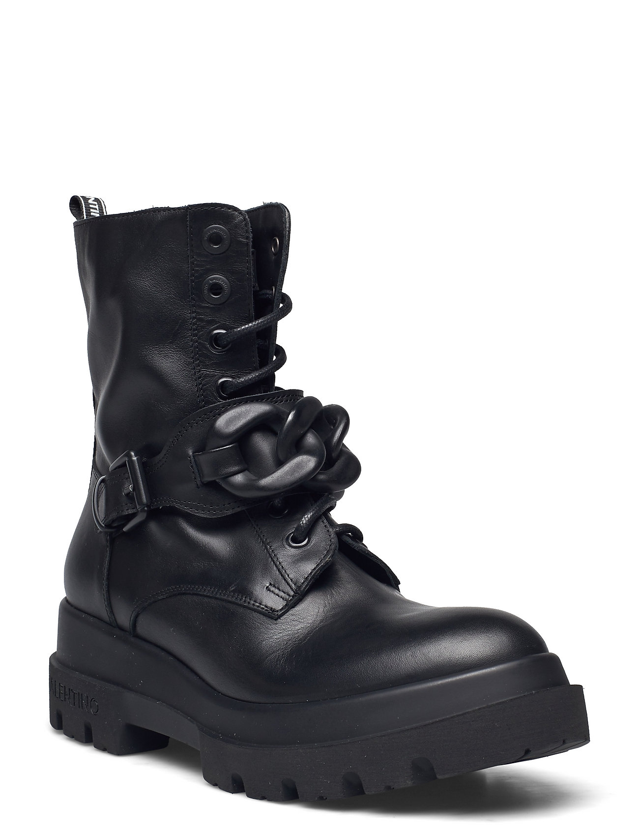 valentino chain combat boots