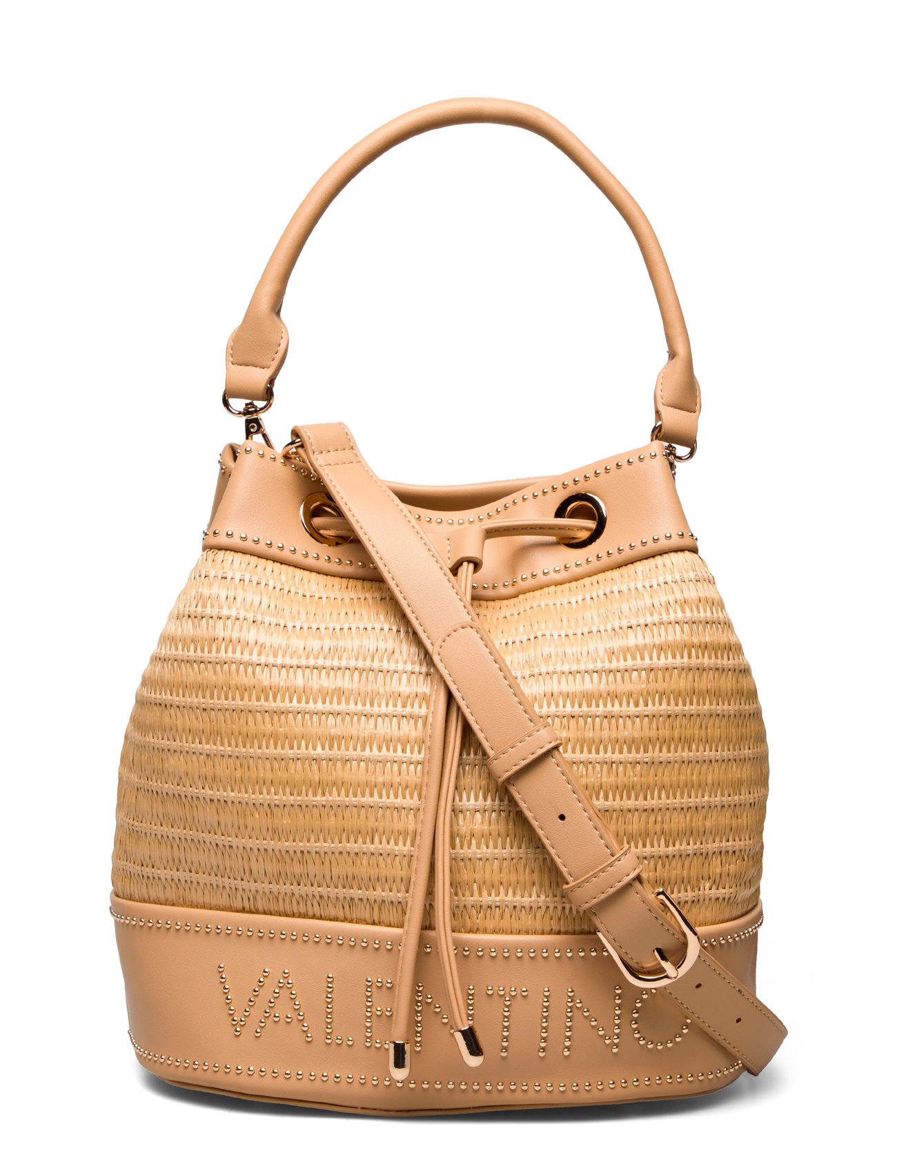 Valentino Bags Float Woven Bucket Bag