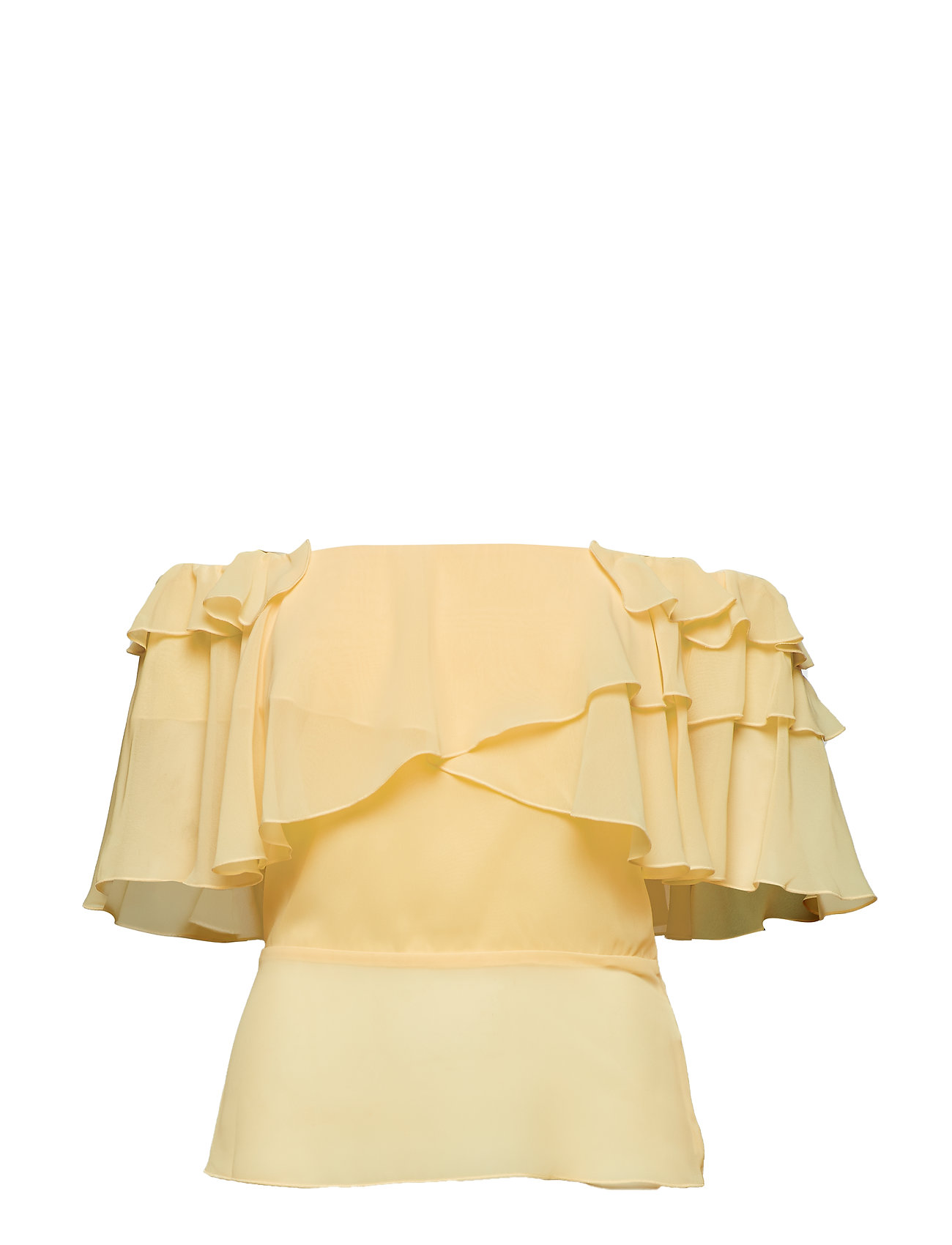 Salma Top Blouse Korte Mouwen Geel Valerie valerie kopen in de aanbieding