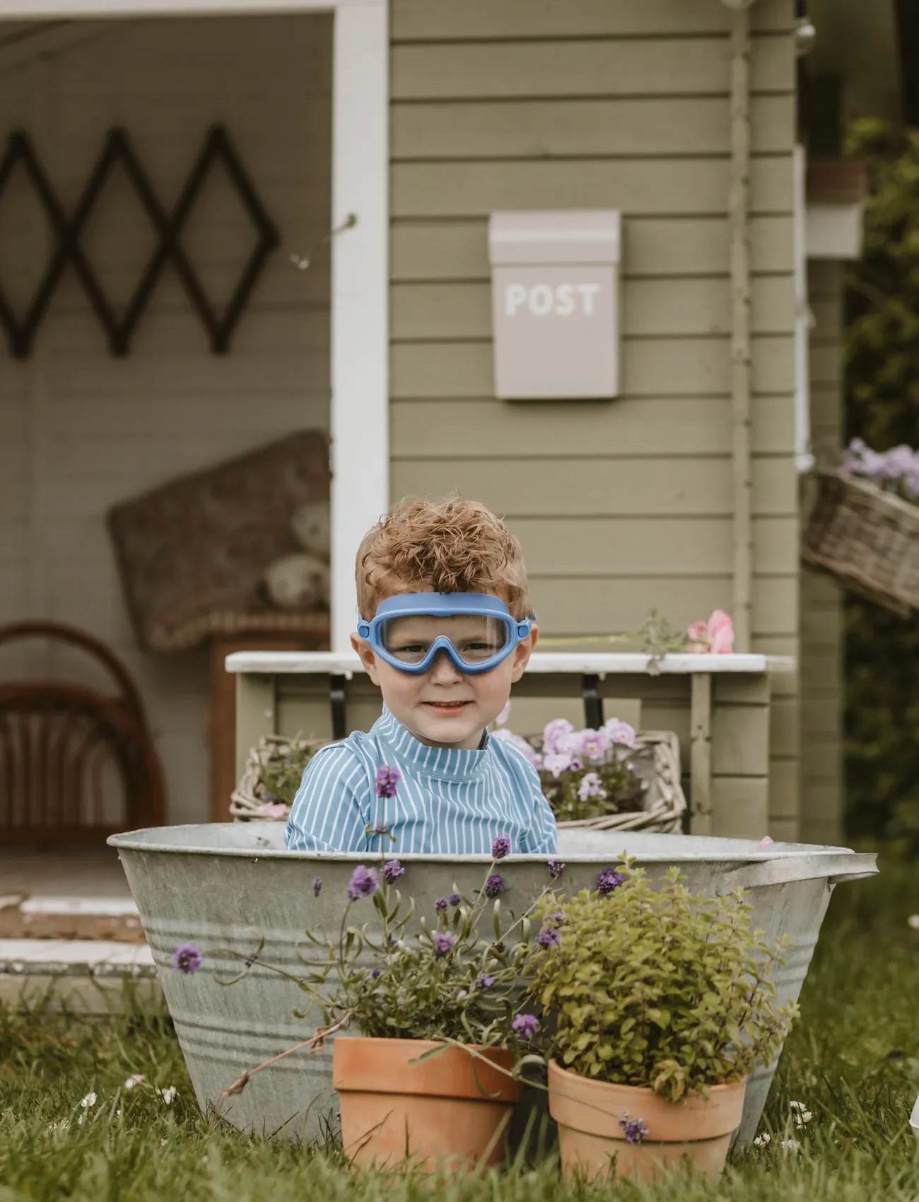 Vanilla Copenhagen Svømmemaske - Azure Blue, 3-8Y, Blue, Sport Swimming Equipment > Sport Swim Goggles, Herre