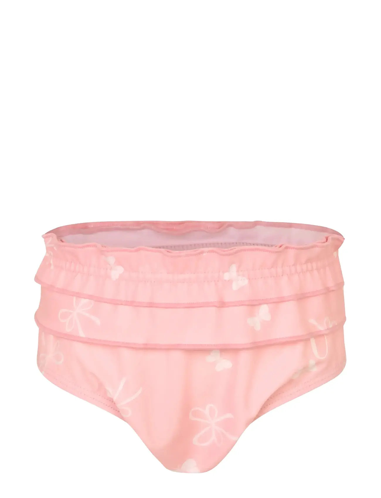 Vanilla Copenhagen Blebadebukser - Butterfly & Bow, 9-12M, Pink, Badetøj > Bindetrusser, Børn