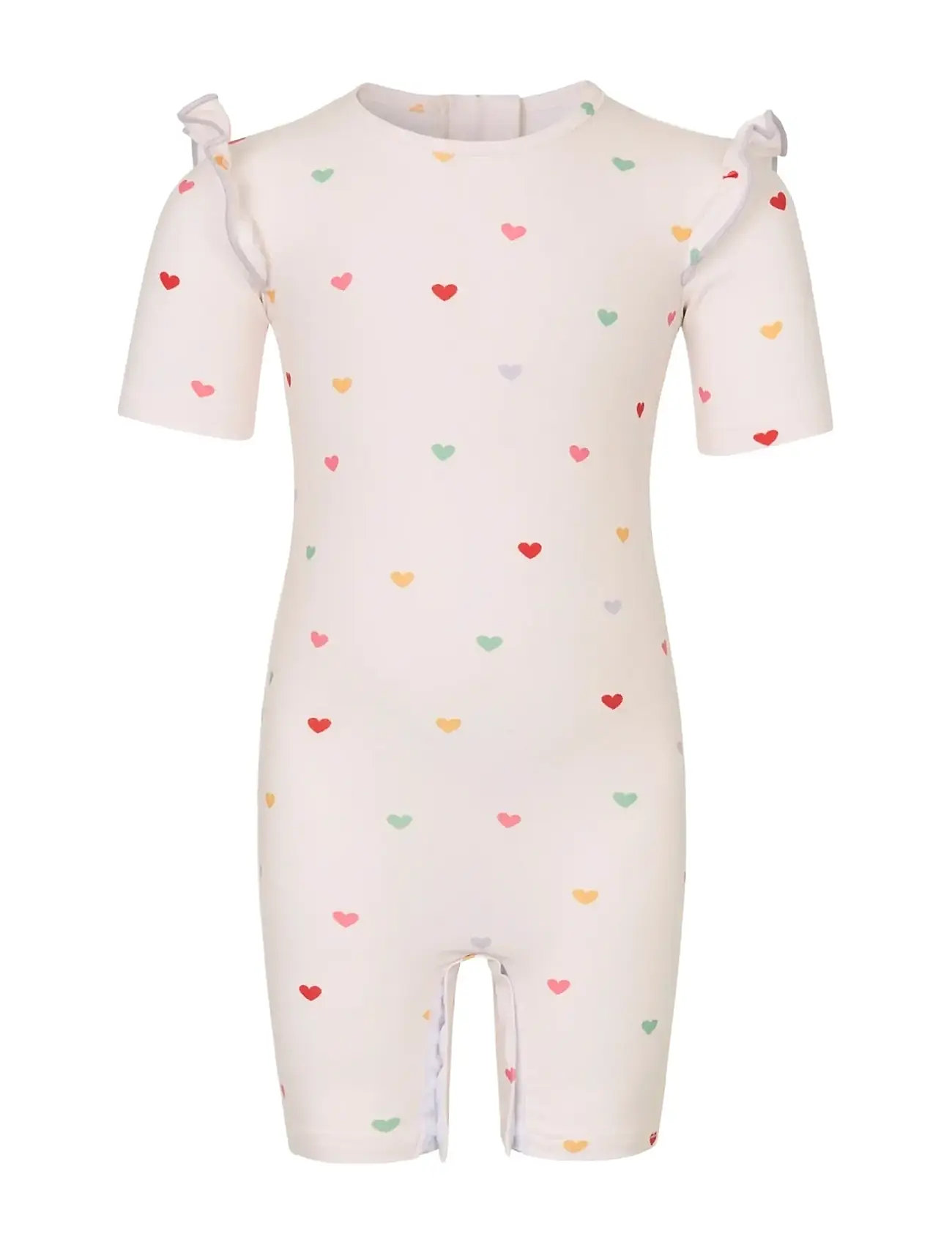 Vanilla Copenhagen Baby Badeheldragt - Hearts, 3-6M, White, Badetøj > Badedragter, Børn