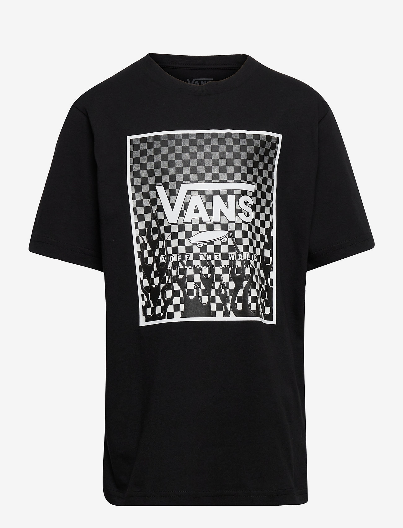 VANS - Top Boys Alpha - kortærmede t-shirts med mønster - black/flames - 0