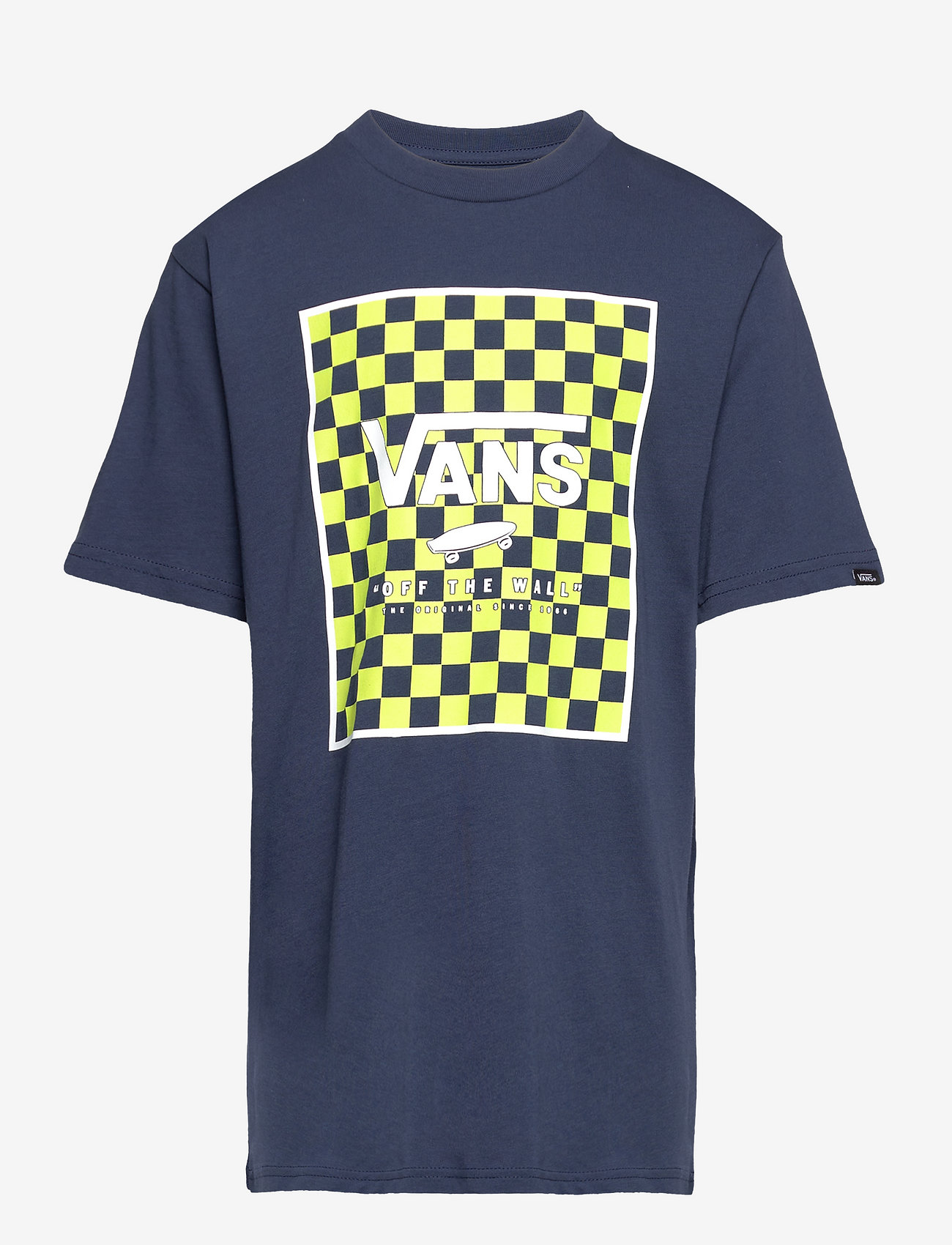 VANS - BY PRINT BOX BOYS - ensfarvede kortærmede t-shirts - dress blues/safety yellow - 0