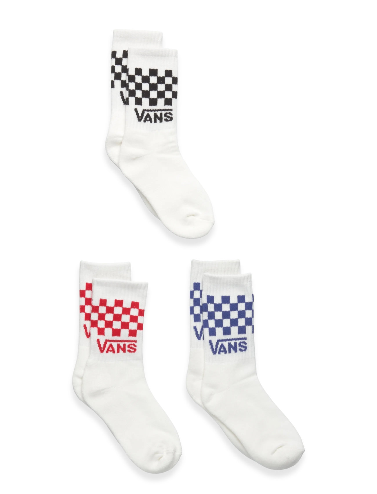 VANS Classic Check Crew, XS, White, Sport > Socks, Børn