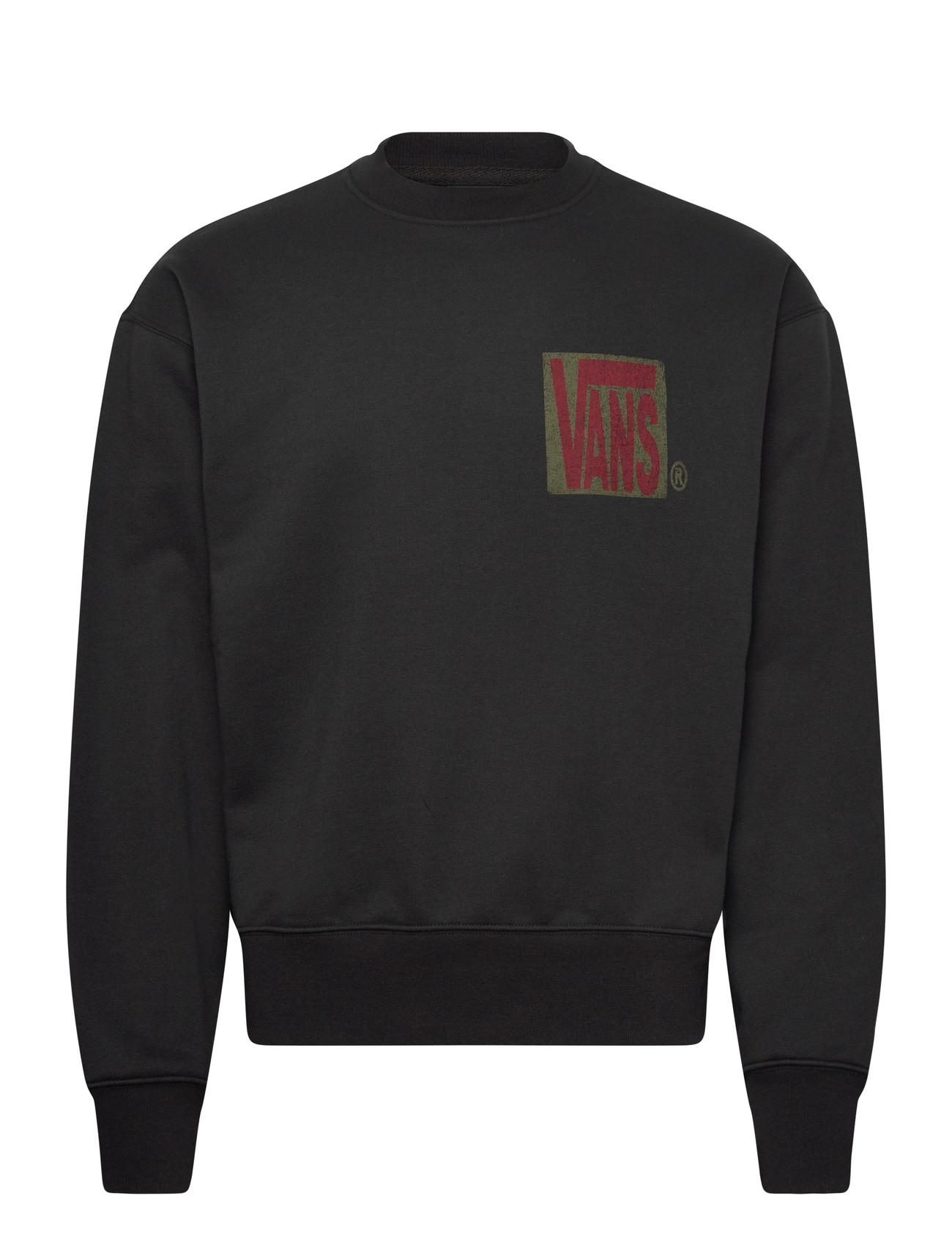 VANS Stretch Stack Crackle Crew, XXL, Black, Sport Sweatshirts & Hoodies > Sport Sweatshirts, Herre