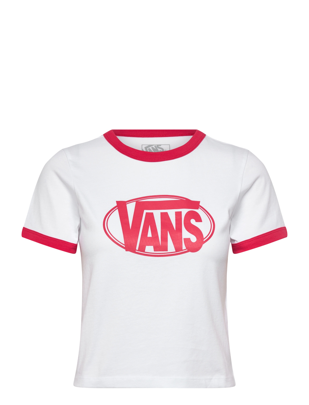 VANS W Center Chest Ringer Tee, XS, White, Sports Overdele & T-shirts > Sport T-shirts, Dame