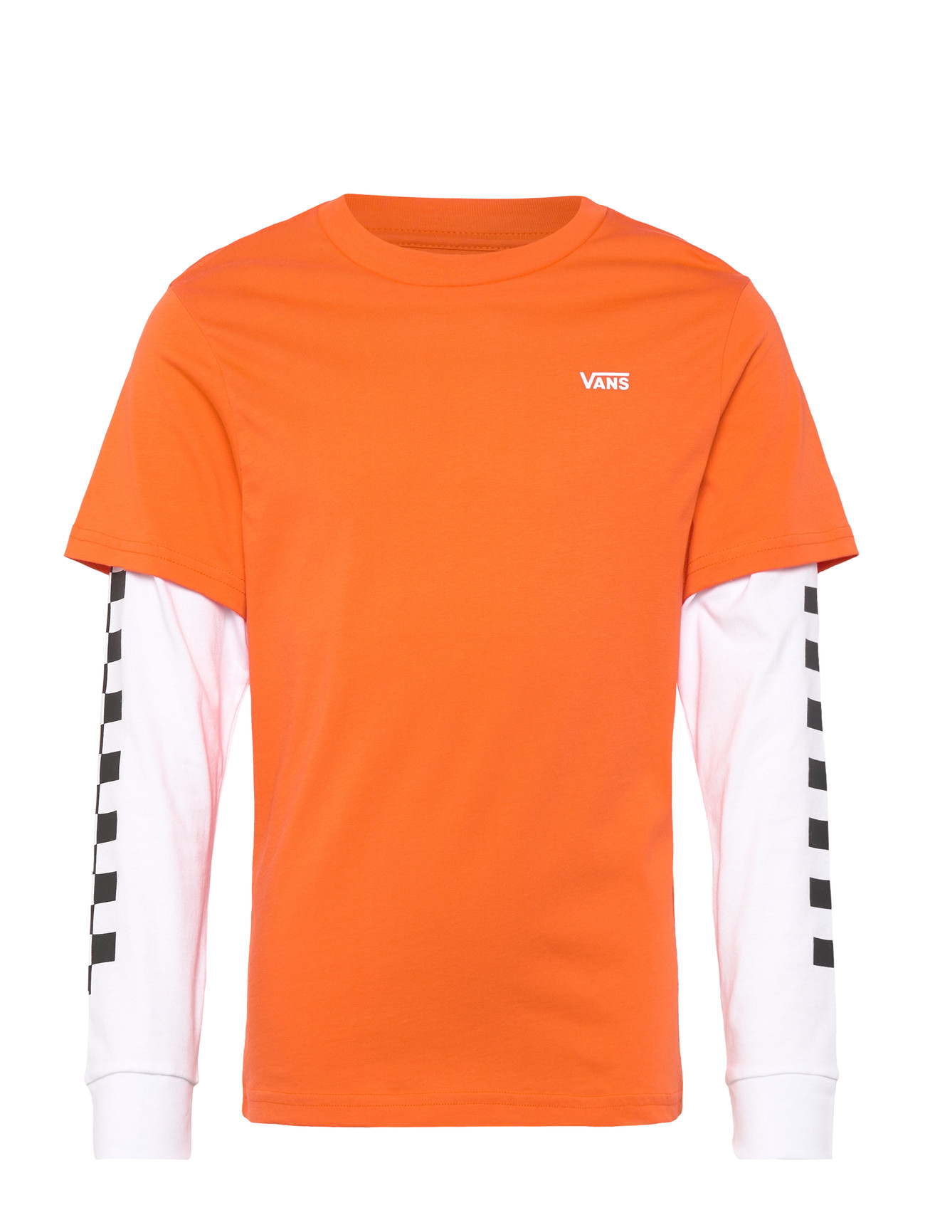 VANS Long Check Twofer, S, Orange, T-Shirts > Langærmede T-shirts, Børn