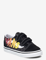 VANS - TD Old Skool V - canva sneakers - (flame logo repeat)blkmlt - 0