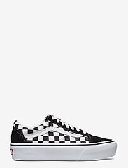 VANS - UA Old Skool Platform - niedrige sneakers - (checkerboard) blk/tr wht - 1