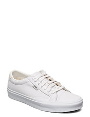 vans court leather white