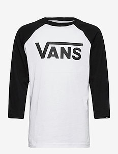 VANS CLASSIC RAGLAN BOYS - pattern long-sleeved t-shirts - white/black