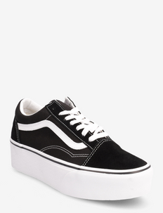 UA Old Skool Stackform - chunky sneakers - suede/canvas black/true white