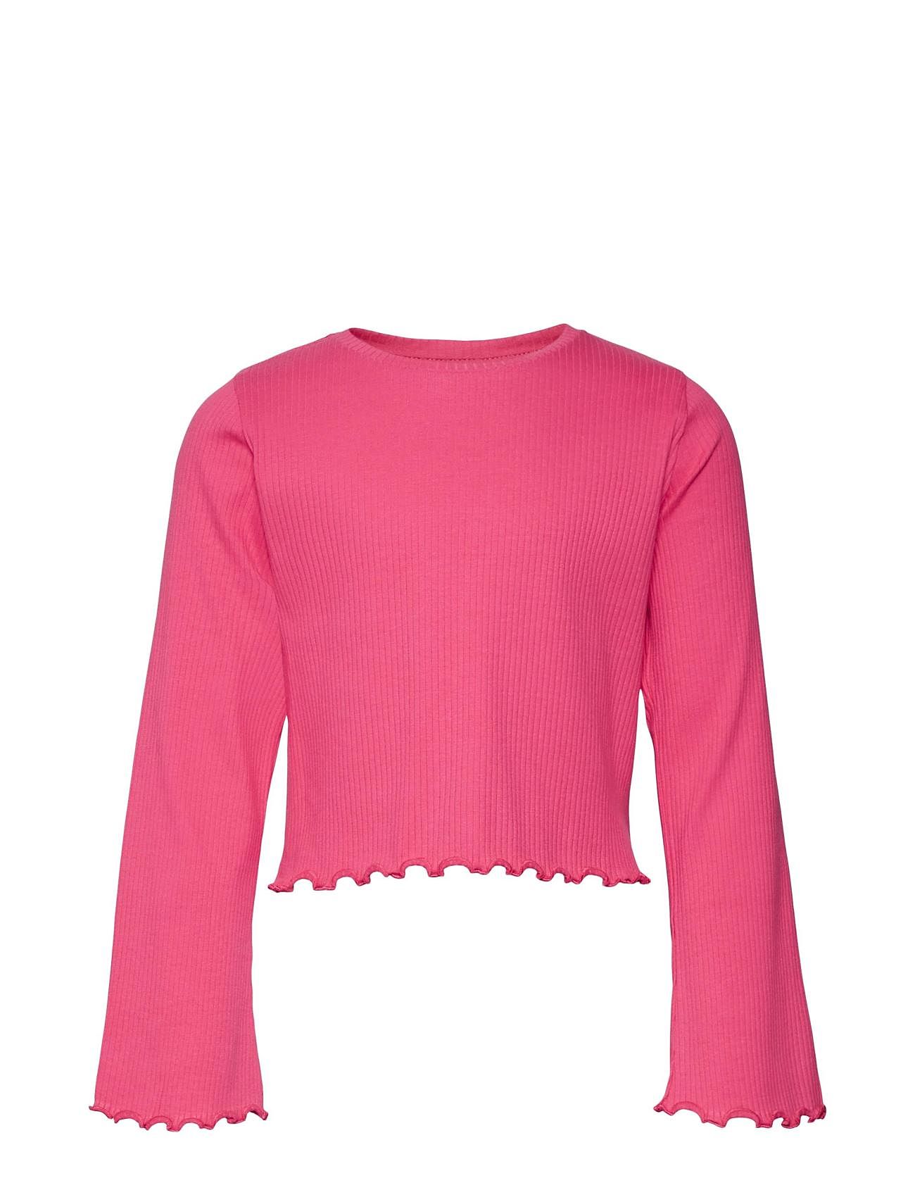 Vmlavender Ls Cropped Top Jrs Girl Tops T-shirts Long-sleeved T-shirts Pink Vero Moda Girl