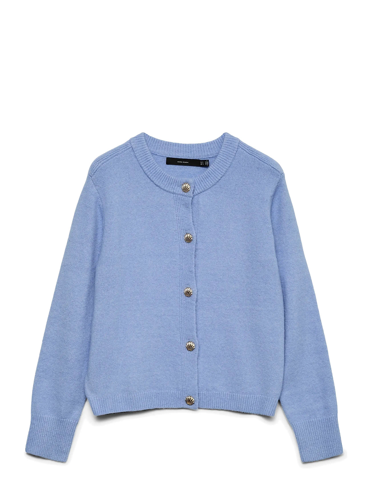 VERO MODA Mädchen Vmfiona Ls Kurz Button Cardi Boo Mädchen Blau - 146/152 - Kinder