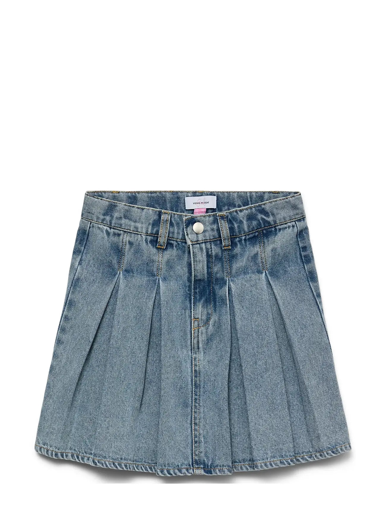 VERO MODA Mädchen Vmdanni Hr Kurz Dnm Pleat Rock Mädchen Blau - 152 - Kinder