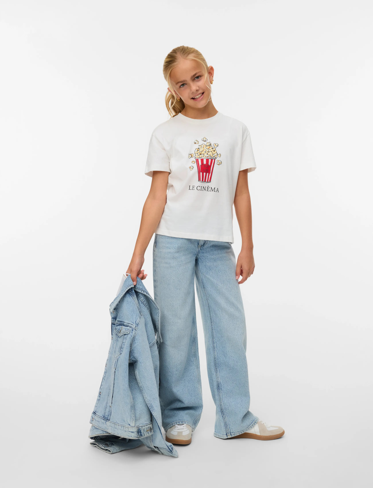 Vero Moda Girl Vmvanessa Lr Wide Jeans Ra339 Girl, 152, Blue, Jeans > Vidde Jeans, Børn