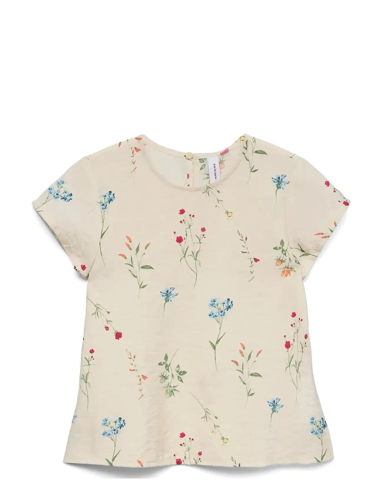 VERO MODA Mädchen Vmjosie Ss Oberteil Wvn Mädchen Cream - 158 - Kinder