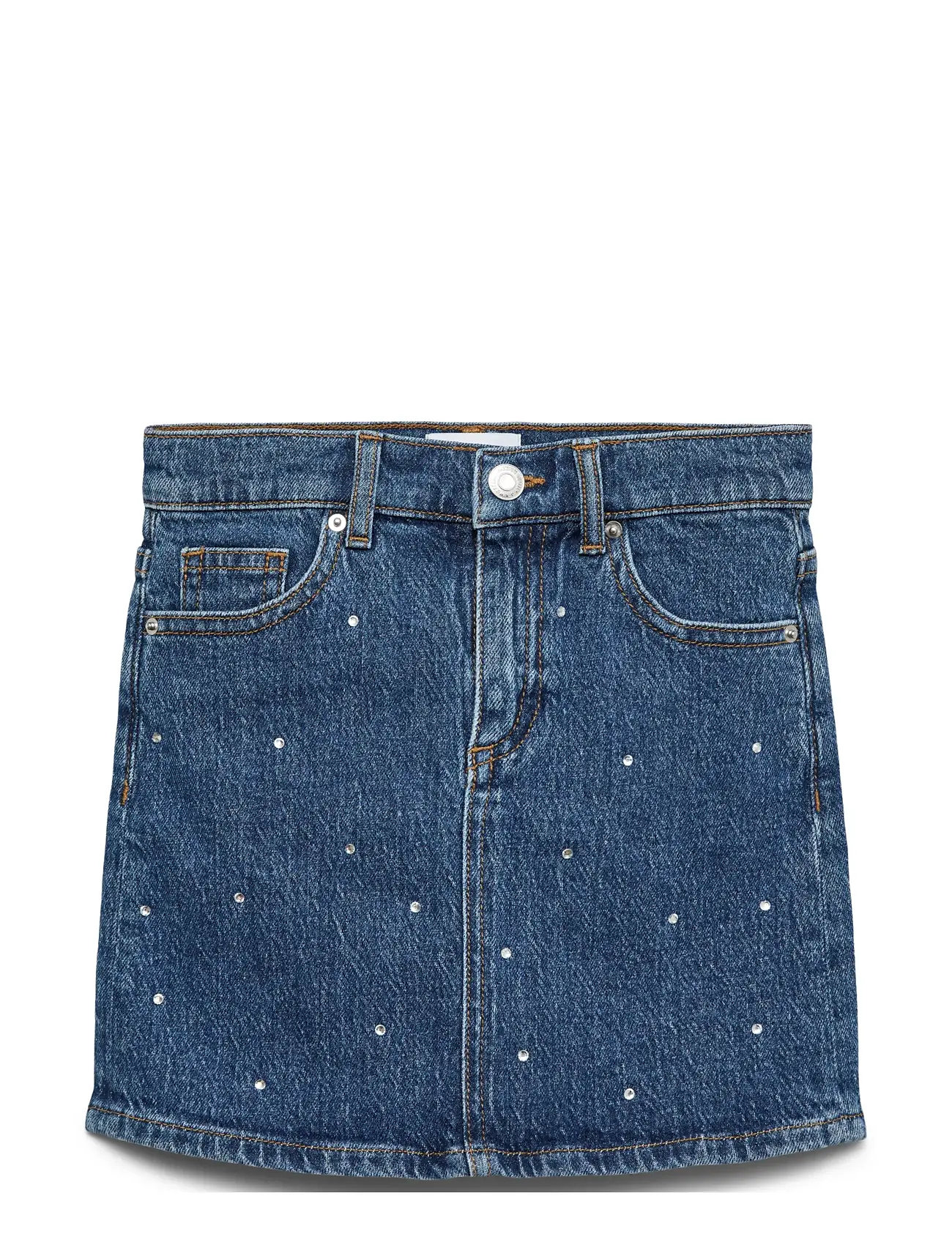 VERO MODA Mädchen Vmtessa Bling Kurz Dnm Rock Mix Mädchen Blau - 158 - Kinder