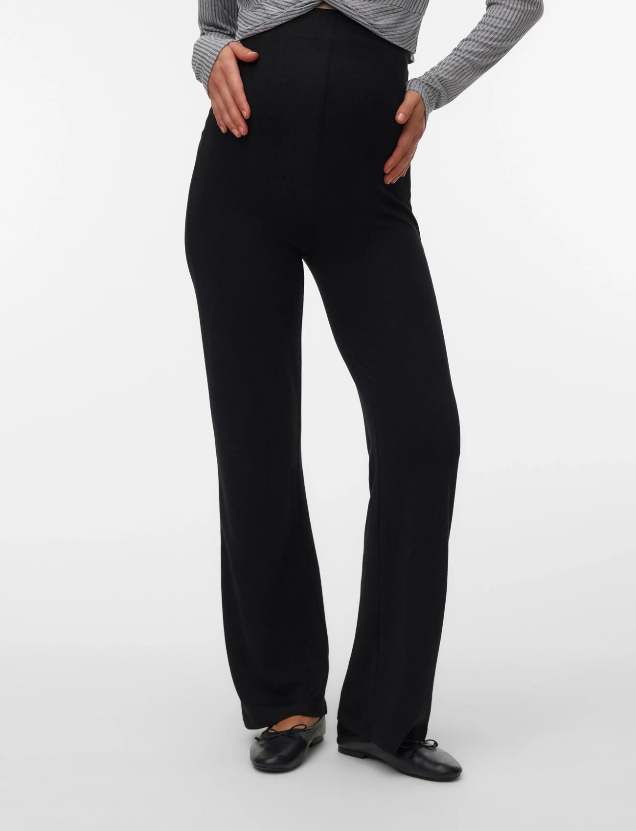 Vero Moda Maternity Vmmella Wide Flared Pant Jrs Noos, S, Black, Bukser > Flared, Dame