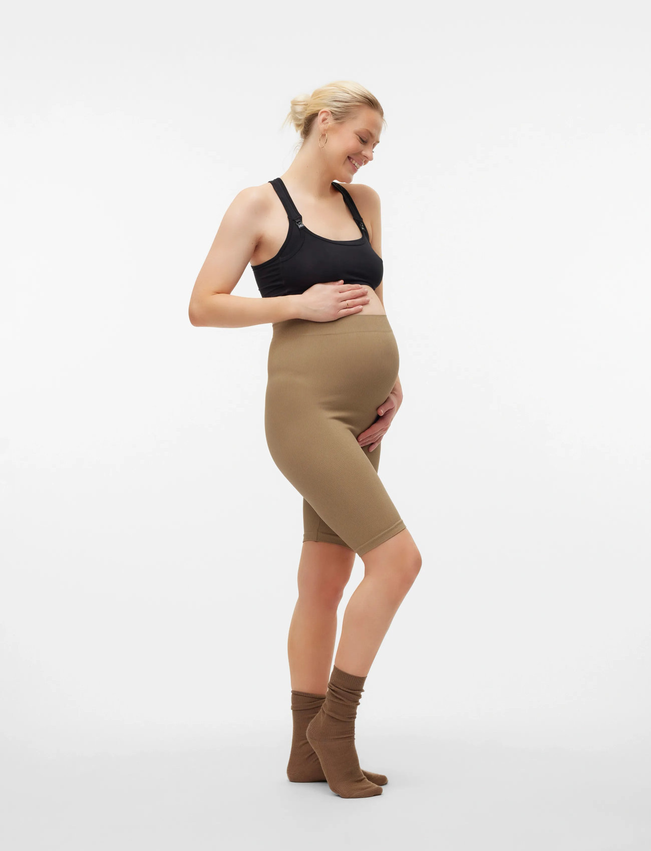 Vero Moda Maternity Vmmisa Hw Seamless Biker Short 2P, L/XL, Multi/patterned, Shorts > Cykelshorts, Dame