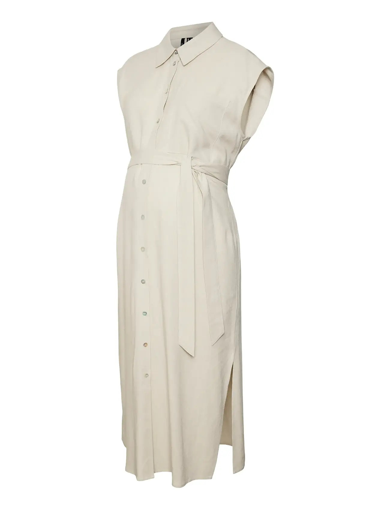 VERO MODA MATERNITY Vmmmymilo Sl Calf Shirt Kleid Wvn Beige - S - Damen