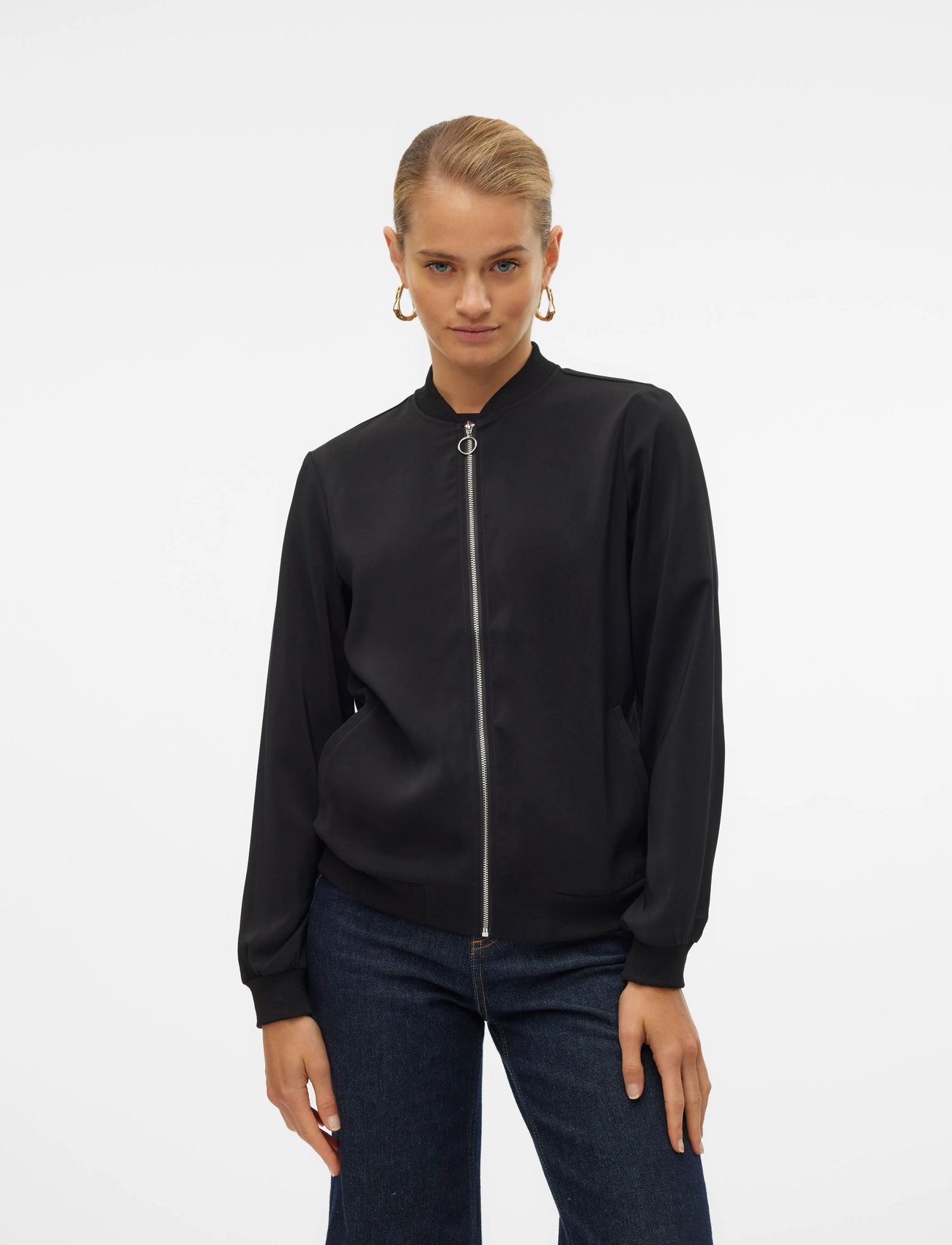 Vero Moda Vmcoco L/S Bomber Noos, L, Black, Jakker > Bomberjakker, Dame