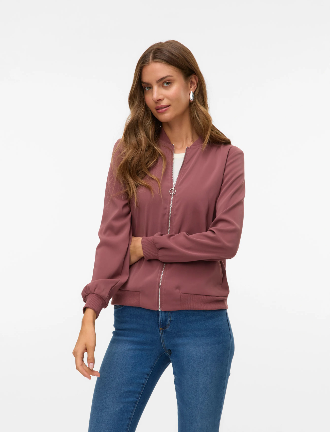 Vero Moda Vmcoco L/S Bomber Noos, M, Pink, Jakker > Bomberjakker, Dame