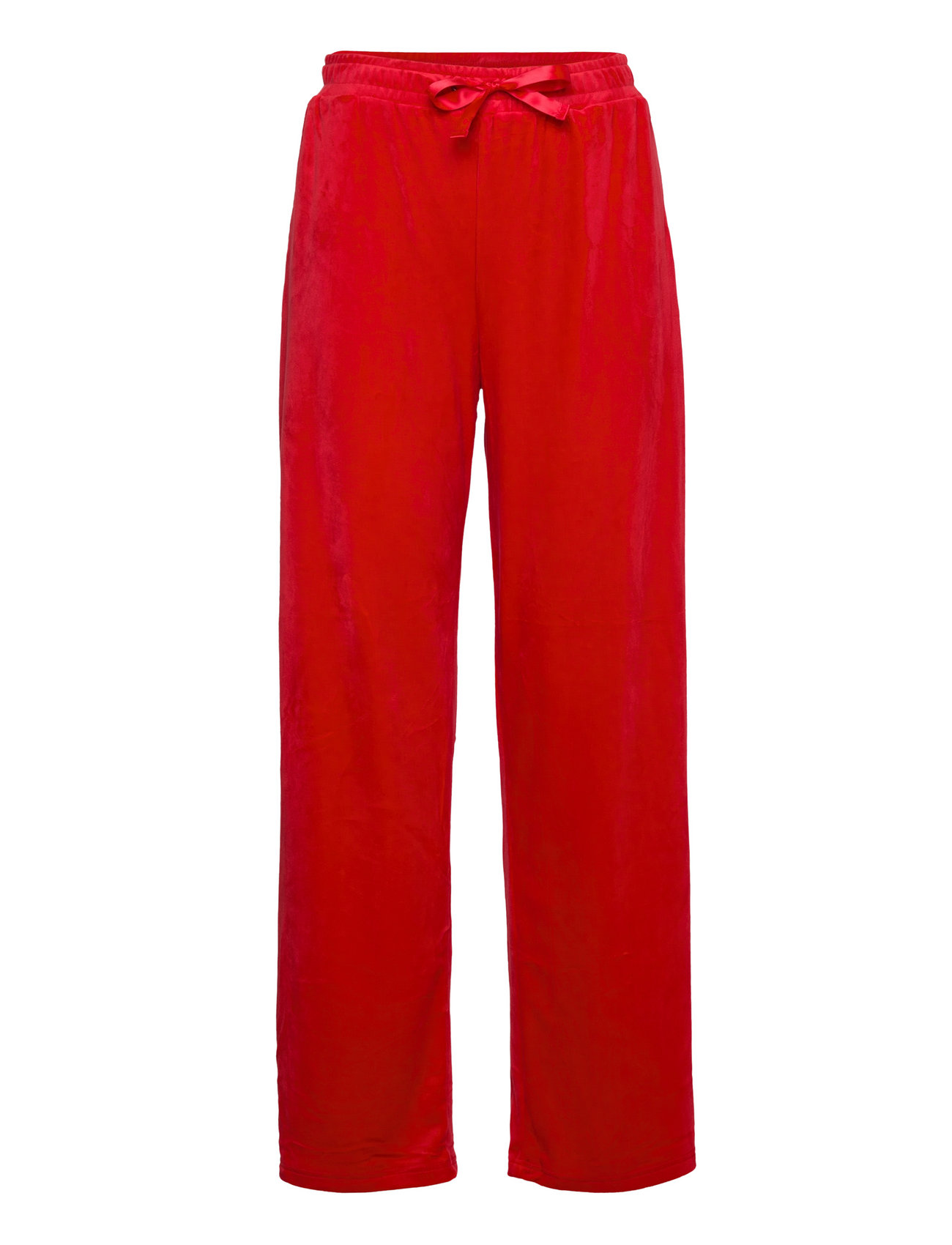 Vmathena Velvet H/W Pant Exp Trousers Joggers Röd Vero Moda