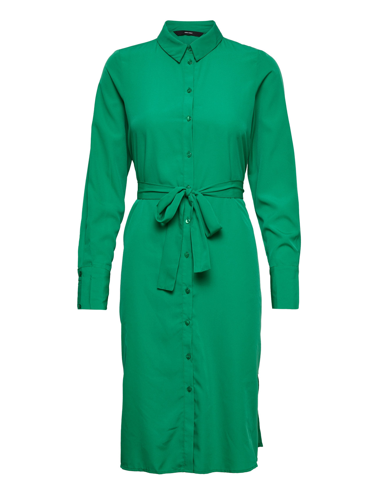 Vmfiona Ls Shirt Blk Dress Wvn Lt Green Vero Moda